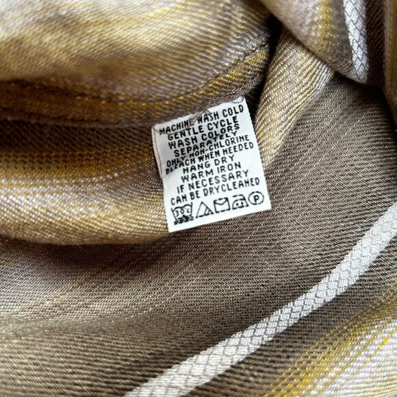 Tommy Bahama Men's Large Casual Button Up Shirt Long Sleeve Striped Linen - Picture 4 of 7